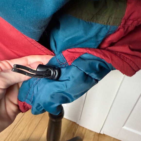 Vintage 90s LL Bean Anorak Aztec Pattern Pullover Parka Southwestern Medium - Picture 6 of 13